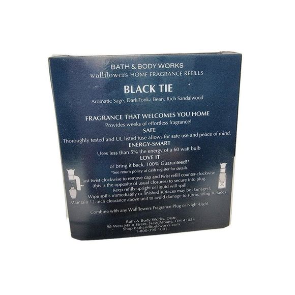 2 BLACK TIE Bath & Body Works Wallflower Refills 2 Pack Boxes - Picture 8 of 11